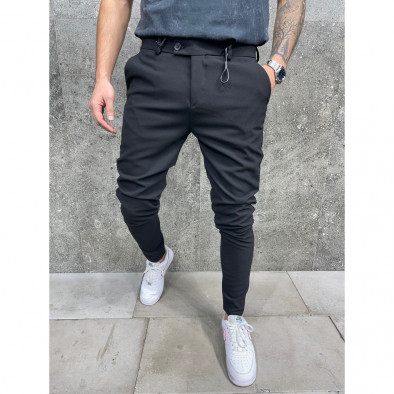 Мъжки черен елегантен панталон с аксесоар il290224-3 2