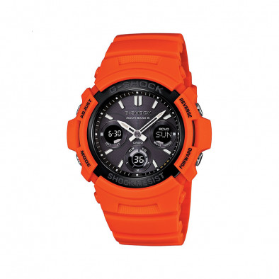 Мъжки спортен часовник Casio G-SHOCK оранжев със соларно захранване