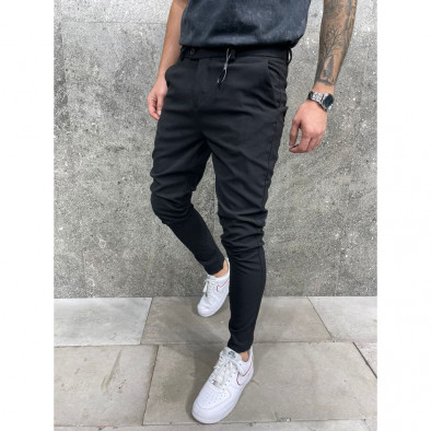 Мъжки черен елегантен панталон с аксесоар il290224-3 3