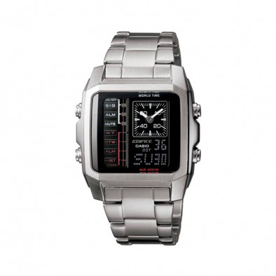 Мъжки часовник Casio Edifice сребрист браслет с нестандартен циферблат