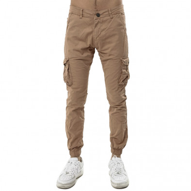 Мъжки панталон Cargo Jogger цвят камел 8016 tr120422-20 2