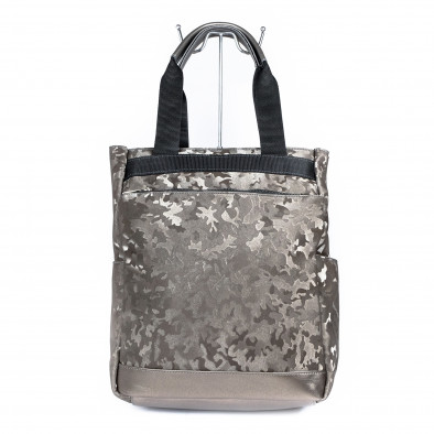 Дамска сребриста комбинирана чанта-раница il071022-13 2