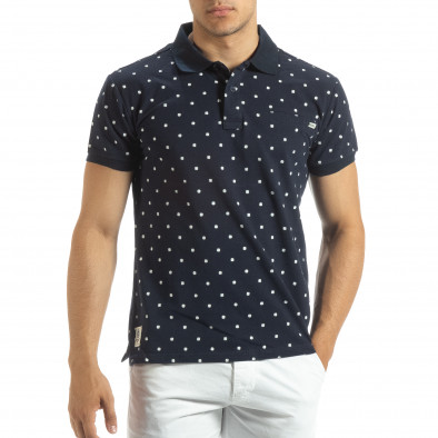 Мъжки син polo shirt Clover мотив it120619-34 2