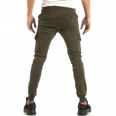 Зелен Slim Cargo панталон с ластичен колан и маншети it240818-24 4