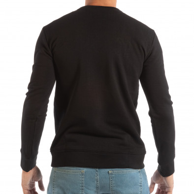 Мъжка черна ватирана блуза ICONS it240818-131 3