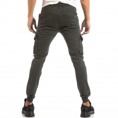 Сив Slim Cargo панталон с ластичен колан и маншети it240818-26 4