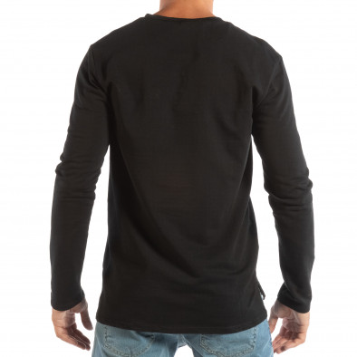 Basic мъжка черна блуза от памук it240818-121 3