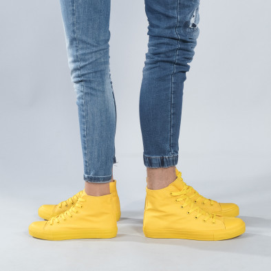 Високи жълти кецове за двойки cs-yellow-B341-B339 2