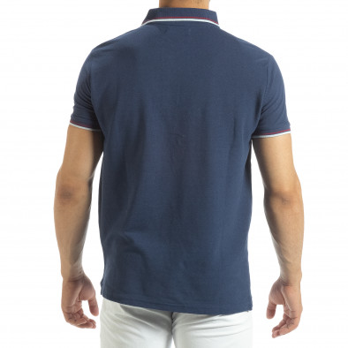 Мъжка тениска polo shirt в синьо it120619-25 3