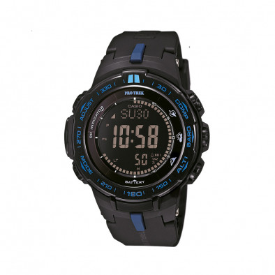 Мъжки часовник Casio Pro Trek  черен със сини детайли