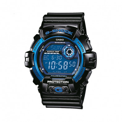 Мъжки спортен часовник Casio G-SHOCK черен със син дисплей