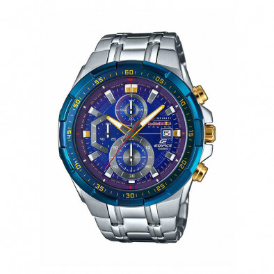 Мъжки часовник Casio Edifice сребрист браслет със златисти бутони