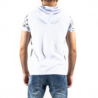Мъжка бяла тениска с качулка Amsterdam it250322-7 3