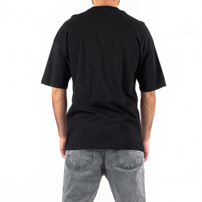 Oversize мъжка черна тениска Color print tr250322-85 3