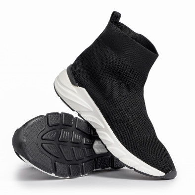 Черни дамски маратонки тип чорап it250119-59 4