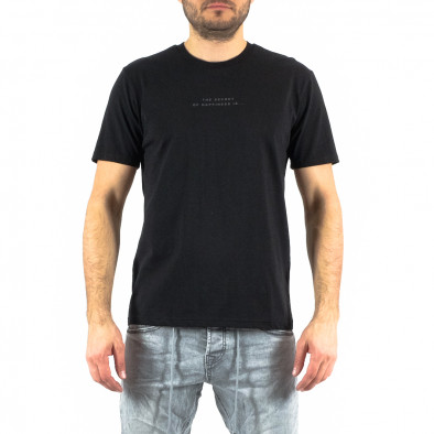 Мъжка тениска с черен принт tr250322-78 2