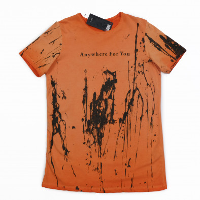 Мъжка оранжева тениска Anywhere Vintage tr250322-37 4