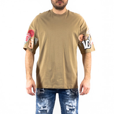 Oversize мъжка тениска с принт ръкави tr250322-80 3