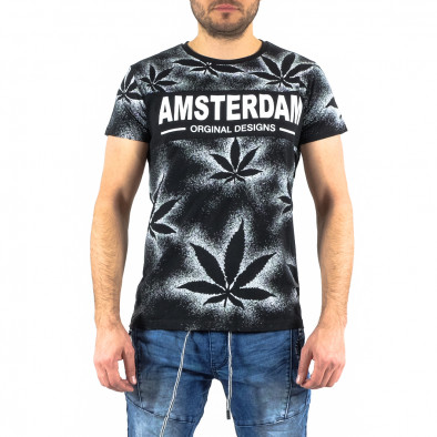Мъжка черна тениска Amsterdam gr250322-6 3