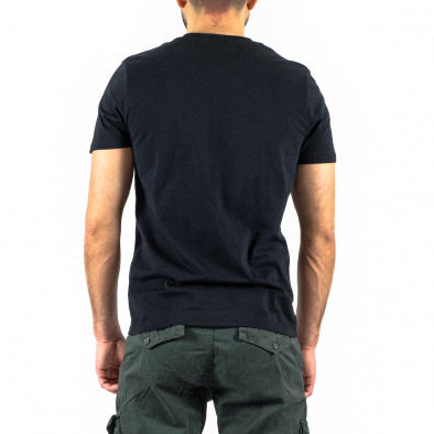 Мъжка черна тениска с камуфлажен принт it250322-14 3