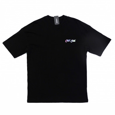 Oversize мъжка черна тениска Back print tr250322-82 4