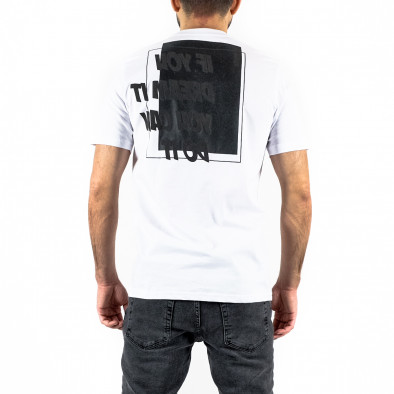 Мъжка бяла тениска Back print Do It tr250322-74 3
