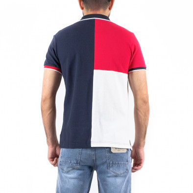 Трицветна тениска поло-шърт с лого it250322-18 3