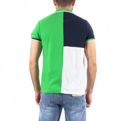 Трицветна тениска поло-шърт с лого it250322-17 3