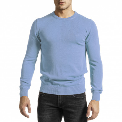 Мъжки фин пуловер в светло синьо il200224-35 2