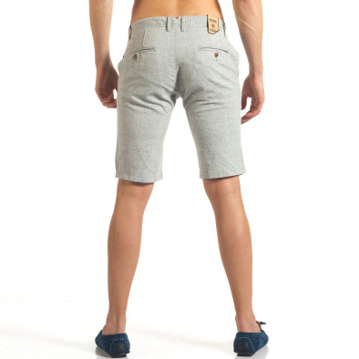 Мъжки сиви къси панталони изчистен модел it140317-160 3