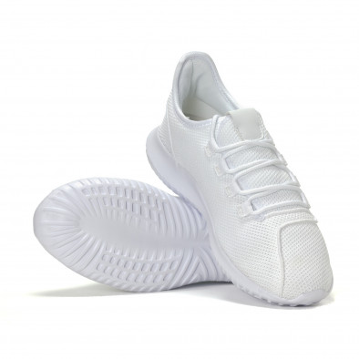 Мъжки бели маратонки олекотен модел All-white it240418-2 4