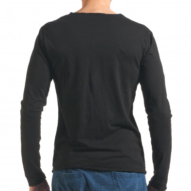Мъжка черна блуза с дълъг ръкав it260416-49 3