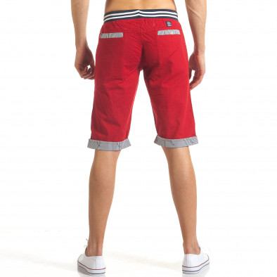 Мъжки червени къси панталони с връзки на кръста it140317-129 3