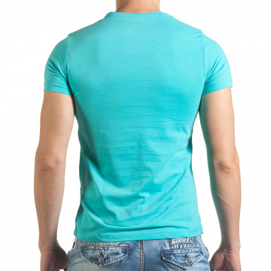 Мъжка синя тениска с голям надпис il140416-43 3
