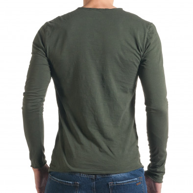 Мъжка зелена блуза с дълъг ръкав it021216-2 3