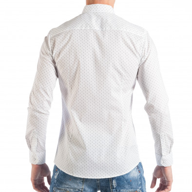 Фина мъжка риза тип Oxford в бяло с S мотив it050618-17 4