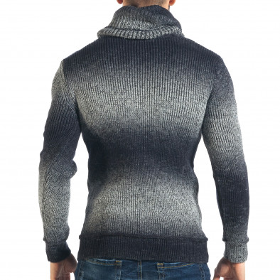 Мъжки сиво-син пуловер с преливащи цветове it301017-54 3
