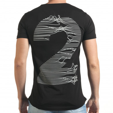 Черна мъжка тениска с голям номер 2 на гърба il140416-2 3