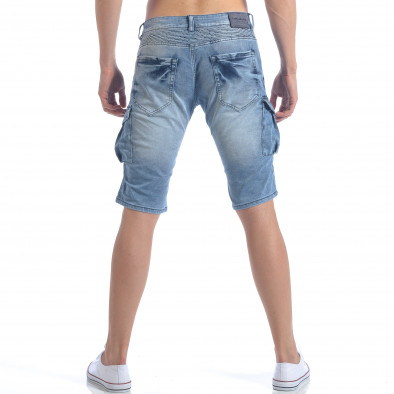 Мъжки къси дънки с джобове на крачолите it050617-35 3