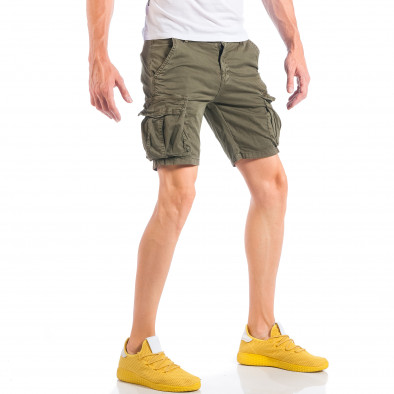 Мъжки къси карго панталони в зелено it050618-27 3