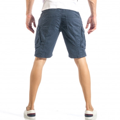 Мъжки сини къси панталони с карго джобове it040518-50 3