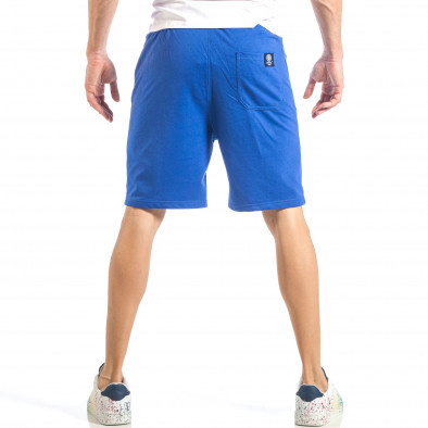 Мъжки сини шорти с ефектни ципове it040518-40 4