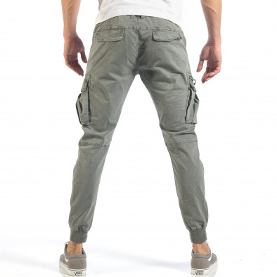 Мъжки сиви карго панталони с цип it260318-99 4