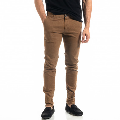Slim fit Chino мъжки панталон цвят камел it020920-18 2