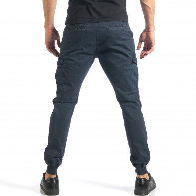 Мъжки син карго панталон с малки детайли по плата it290118-28 4