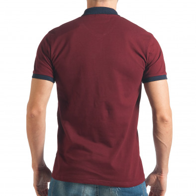 Мъжка тъмно червена тениска с емблеми tsf020218-58 3