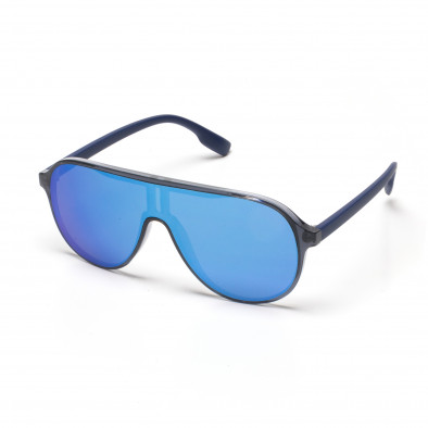 Слънчеви очила маска със сини огледални стъкла it250418-4 2