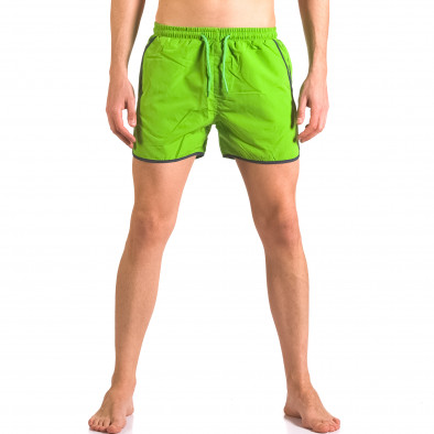 Мъжки зелени бански тип шорти с връзки ca050416-14 2