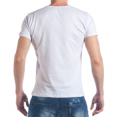 Мъжка бяла тениска с череп tsf020517-12 3
