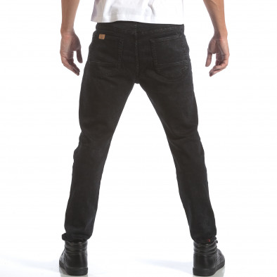 Мъжки черни дънки с допълнителни шевове it160817-11 3